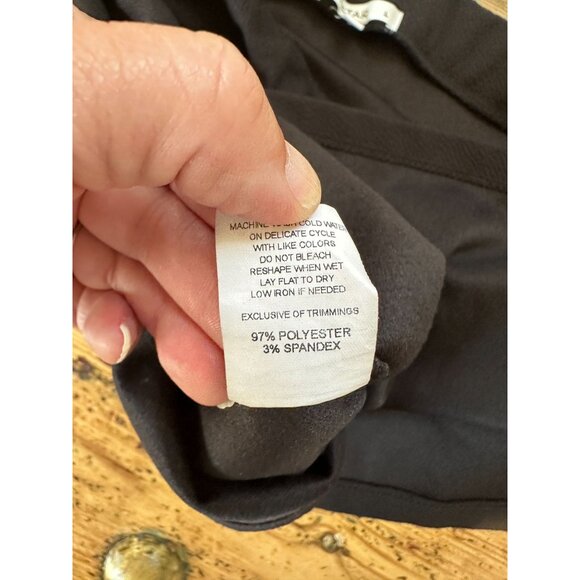 Antistar Womens Black Mini Skirt Large Polyester Spandex Fabric Stretchy - Picture 5 of 7